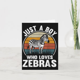 Nur ein Junge, der Zebras Recto Zebra Lover Lieben Karte