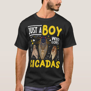 Nur ein Junge, der Zikaden liebt Lustiges Insektel T-Shirt