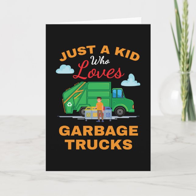 Nur ein Kid Garbage Trucks Kindermädchen Karte (Vorderseite)