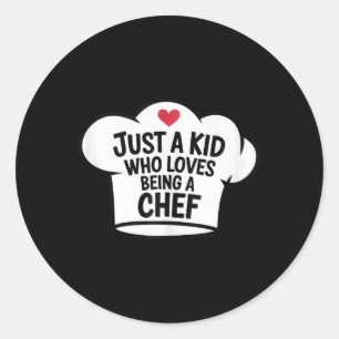 Nur ein Kind, das Liebe Koch Cool kochen Lover Runder Aufkleber