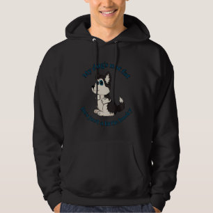 Nur ein kleiner Husky Blue Eyes Boy Dog Hoodie