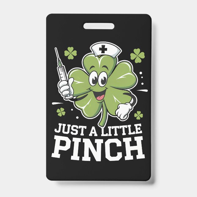 Nur ein kleiner Pinch Nurse St Patrick's Day Irish Ausweis (Vorderseite)
