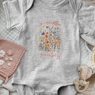 Nur ein kleiner Wildblumen-Babymädchen-Body Baby Strampler