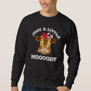 Nur ein kleines Moody Cow Gesicht Bandana Butterfl Sweatshirt