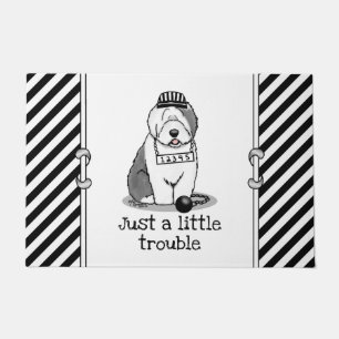 Nur ein kleines Problem Old English Sheepdog Gray  Fußmatte