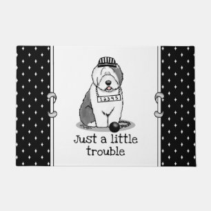 Nur ein kleines Problem Old English Sheepdog Gray  Fußmatte
