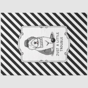Nur ein kleines Problem Old English Sheepdog Gray  Seidenpapier