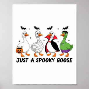 Nur ein kurioses Goose Funny Halloween Kostümtier Poster