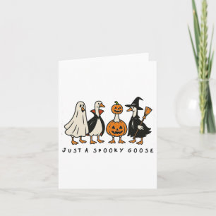 Nur ein kurioses Goose Halloween Albern Gänsedusch Karte