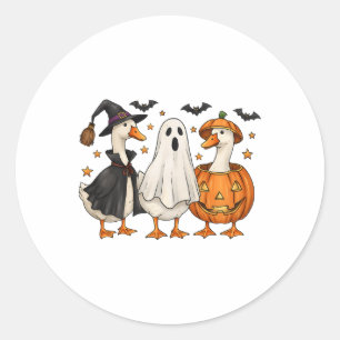 Nur ein kurioses Goose Halloween Albern Gänsedusch Runder Aufkleber