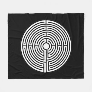 Nur ein Labyrinth aus schwarz Fleecedecke