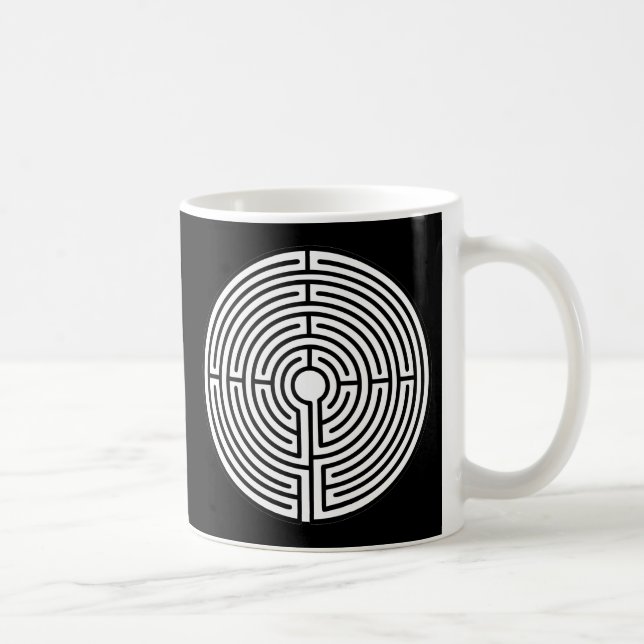 Nur ein Labyrinth aus schwarz Tasse (Rechts)