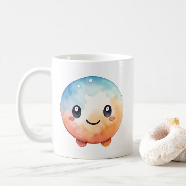 Nur ein Lächeln. Kaffeetasse (Mit Donut)