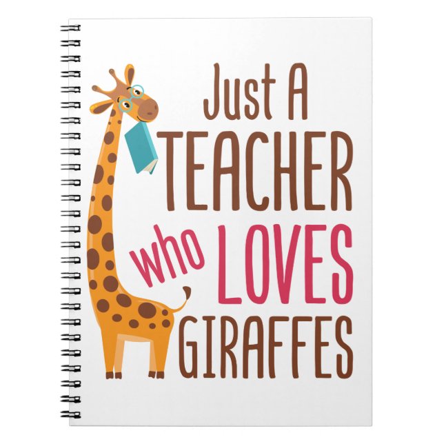 Nur ein Lehrer, der Giraffen Giraffe Giraffe Lover Notizblock (Vorderseite)