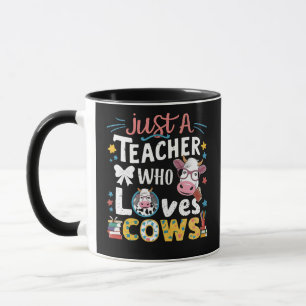 Nur ein Lehrer, der Kühe zurück in die Schule Lieb Tasse