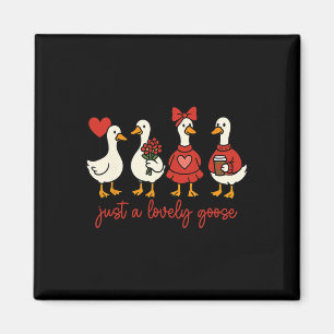 Nur ein liebenswerter Gans Valentinstag Ente Lusti Magnet