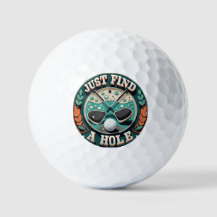 Nur ein Loch finden   Lustige Sprüche der verloren Golfball