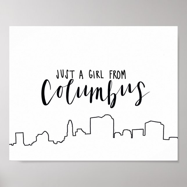 Nur ein Mädchen aus Columbus Poster (Vorne)