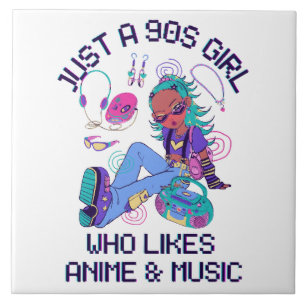 Nur ein Mädchen aus den 90ern, das Musik mag Fliese