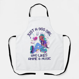 Nur ein Mädchen aus den 90ern, das Musik mag Schürze