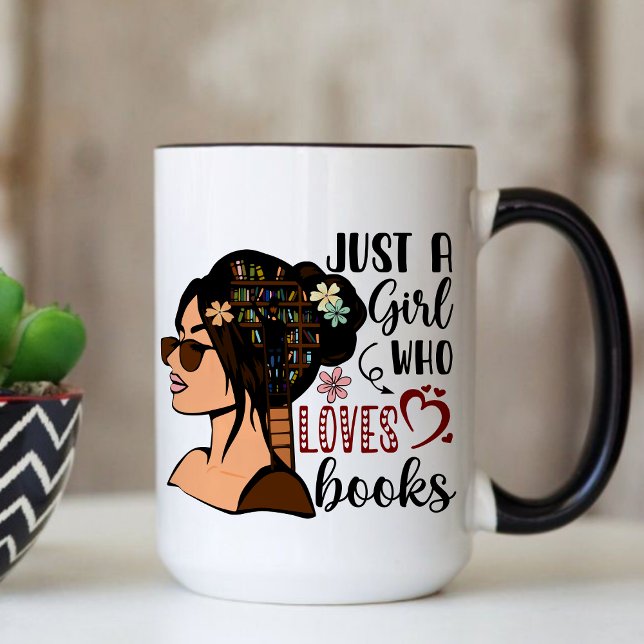 NUR EIN MÄDCHEN, buchen Sie Lover Floral Books Rea Kaffeetasse (JUST A GIRL WHO LOVES BOOKS mug, personalized teacher mug, teacher gift ideas mug,custom teacher mug)