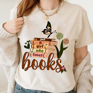 NUR EIN MÄDCHEN, buchen Sie Lover Floral Books Rea T-Shirt