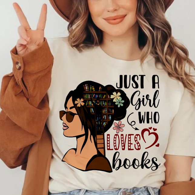 NUR EIN MÄDCHEN, buchen Sie Lover Floral Books Rea T-Shirt (JUST A GIRL WHO LOVES BOOKS shirt, personalized teacher shirt, teacher gift ideas shirt, )