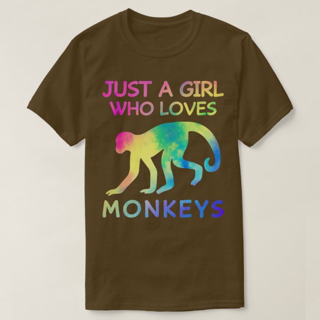 Nur ein Mädchen, das Affen Liebe Funny Monkey Zook T-Shirt (Design vorne)