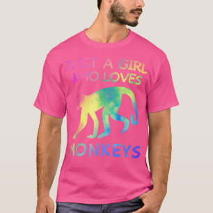 Nur ein Mädchen, das Affen Liebe Funny Monkey Zook T-Shirt