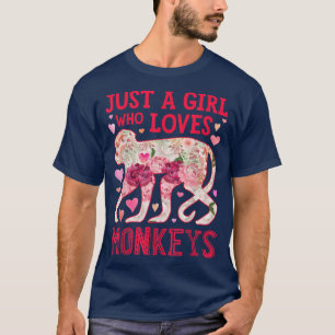 Nur ein Mädchen, das Affen Liebe Funny Women Affe  T-Shirt