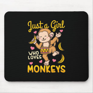 Nur ein Mädchen, das Affen Liebe Mousepad