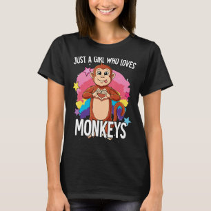 Nur ein Mädchen, das Affen Liebe T-Shirt