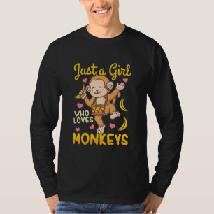 Nur ein Mädchen, das Affen Liebe T-Shirt
