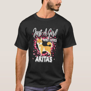 Nur ein Mädchen, das Akitas Dog S Shiba Inu Liebe T-Shirt