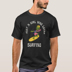 Nur ein Mädchen, das Alien und Hawaii Liebe T-Shirt