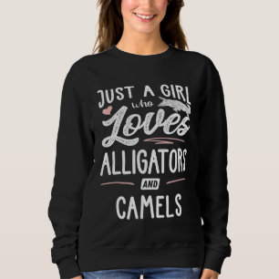 Nur ein Mädchen, das Alligatoren und Frauen Liebe Sweatshirt