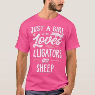 Nur ein Mädchen, das Alligatoren und Frauen Liebe T-Shirt