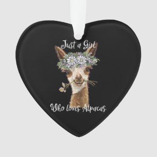 Nur ein Mädchen, das Alpacas Lieben Ornament