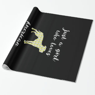 Nur ein Mädchen, das amerikanische Bulldogs Liebe Geschenkpapier