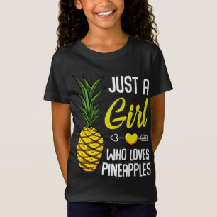 Nur ein Mädchen, das Ananas Liebe tropische Süßigk T-Shirt