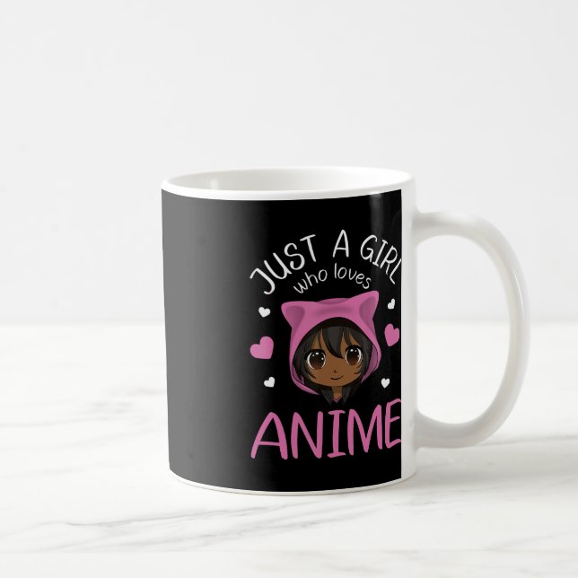 Nur ein Mädchen, das Anime African American Girls  Kaffeetasse (Rechts)