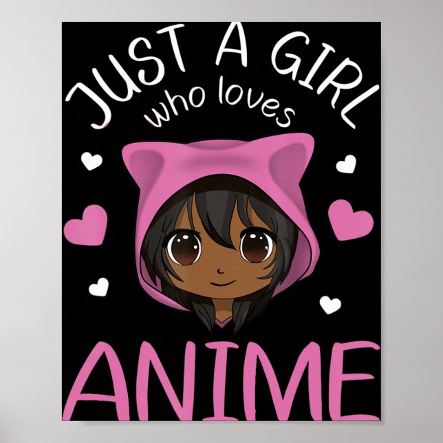 Nur ein Mädchen, das Anime African American Girls  Poster (Vorne)