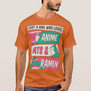 Nur ein Mädchen, das Anime Cats Ramen Gamers Japa  T-Shirt