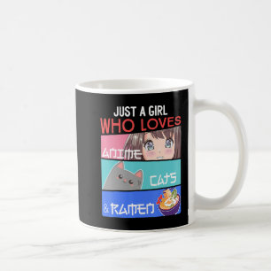 Nur ein Mädchen, das Anime Cats Ramen Lover Kawai Kaffeetasse