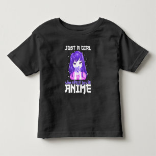 Nur ein Mädchen, das Anime in Lila wirklich liebt Kleinkind T-shirt