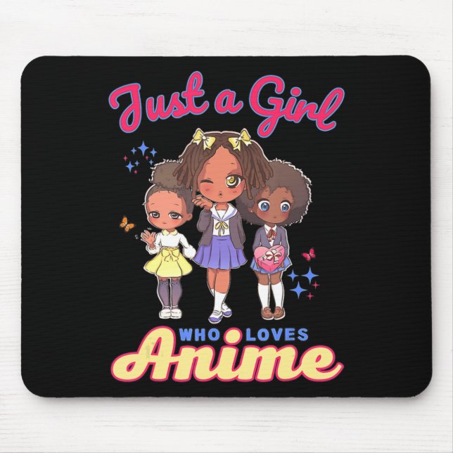 Nur ein Mädchen, das Anime Kawaii America Lieben Mousepad (Vorne)