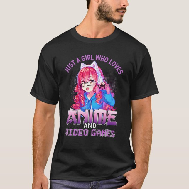 Nur ein Mädchen, das Anime Liebe T-Shirt (Vorderseite)