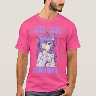 Nur ein Mädchen, das Anime Liebe T-Shirt
