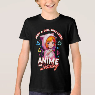 Nur ein Mädchen, das Anime Liebe T-Shirt Tri-Blend Shirt