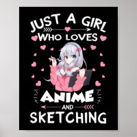 Nur ein Mädchen, das Anime Liebe und Geschenke ski